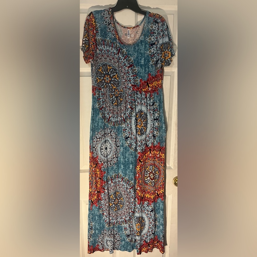 Bohemian Maxi Skirt with Mandala Print